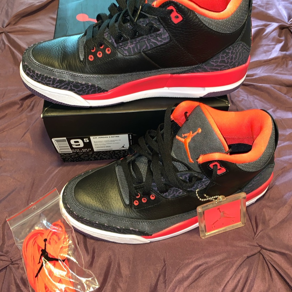Air Jordan 3 Retro Crimson NEW - Picture 2 of 6